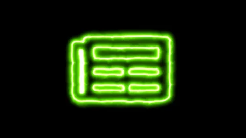 The Appearance Of The Green Neon Symbol Stock Video Pond5