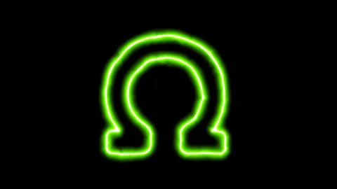 The appearance of the green neon symbol Stock Video Pond5