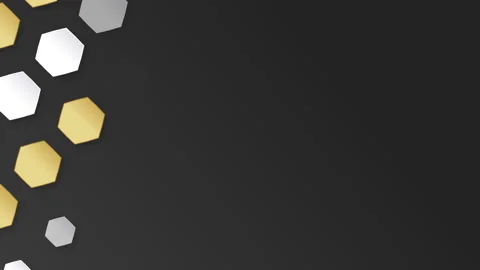 Appearance of hexagon pattern background. Seamless loop Stock Footage 131405866