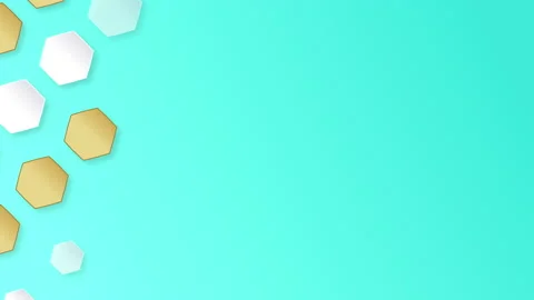 Appearance of hexagon pattern background. Seamless loop Stock Footage 131406289