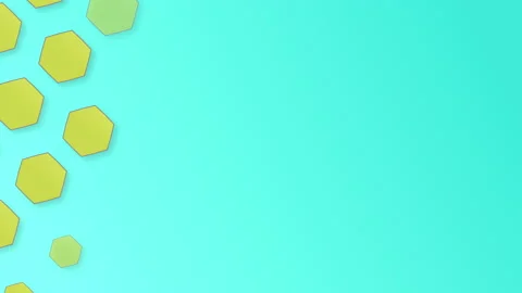 Appearance of hexagon pattern background. Seamless loop Stock Footage 131406391