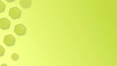 Appearance of hexagon pattern background. Seamless loop Stock Footage 131406443