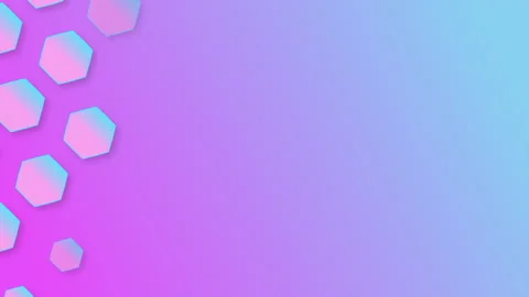 Appearance of hexagon pattern background. Seamless loop Video stock 131406648