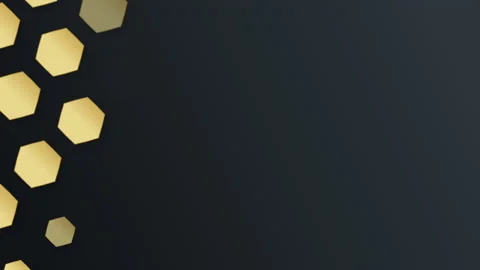 Appearance of hexagon pattern background. Seamless loop Stock Footage 131406752