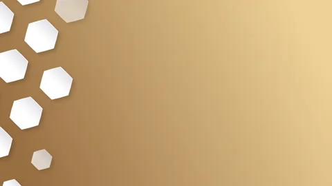 Appearance of hexagon pattern background. Seamless loop Stock Footage 131406887