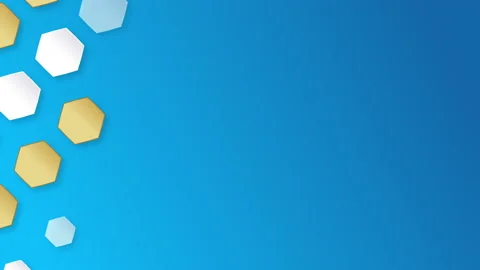 Appearance of hexagon pattern background. Seamless loop Stock Footage 131407160