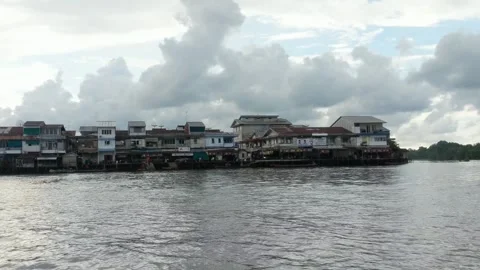 Appearance of houses lining Stock Footage 291850666
