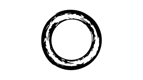 The appearance of the ink circle on a transparent background Stock Footage 113562036