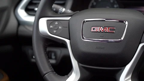 Appearance, interior of the new GMC Acadia Stock Footage 124930540
