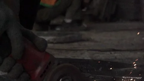 The appearance of iron that is being refined Stock Footage 259862855