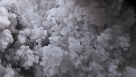 The appearance of a large amount of gray thick smoke Stock Footage 290483008