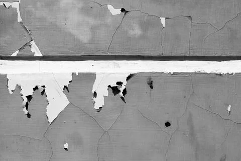 The appearance of peeling wall paint caused by age and weather. illustratin.. Stock Photos