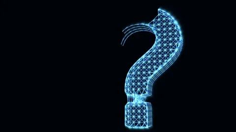 The appearance of a question mark. Icon digital Internet problems. Stock Footage 108039523