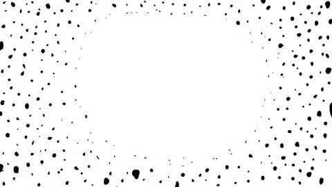 Appearance of small black dots on white background. Animation with dynamic Stock Footage 329390708