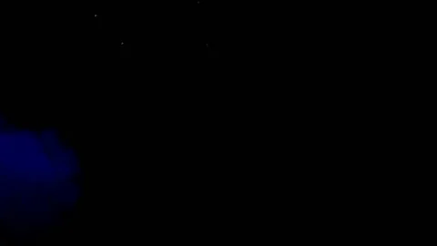 The appearance of smoke in the spotlight Stock Footage 116434452