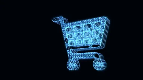 The appearance of the store sign. Icon digital Internet trade. Stock Footage 107404297