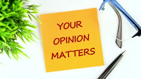The appearance of the text YOUR OPINION MATTERS Stock Footage 277977983