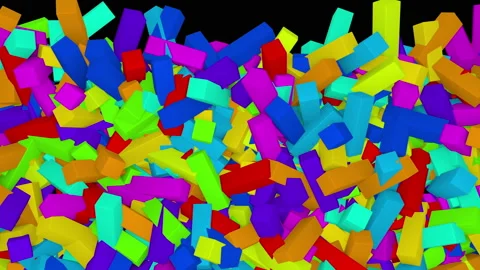 An appearing colorful background of boxes. It moves like a wave and provides the Video stock 117807656