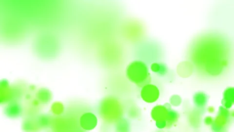 Appearing, increasing and decreasing green circles, dust, bokeh effect on b.. Stock Footage 250832580