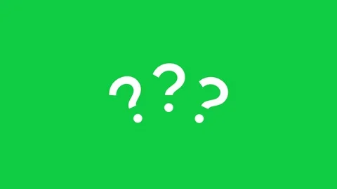 Appearing question mark popup flat looping animation on green screen background Stock Footage 280238919