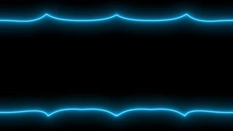 Appearing slightly wavy blue horizontal rectangular neon wavy long lines fo.. Stock Footage 270315717