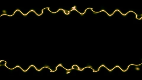 Appearing slightly wavy orange horizontal rectangular neon long wavy lines .. 스톡 동영상 270315631
