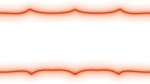 Appearing slightly wavy orange horizontal rectangular neon wavy long lines .. Stock Footage 270315729