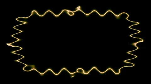 Appearing slightly wavy orange vertical rectangular neon wavy lines forming.. Stock Footage 270315686