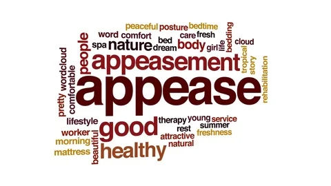 Appease animated word cloud, text design animation. Stock Footage 72757519