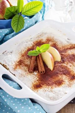 Appele wholewheat bread strata Stock Photos