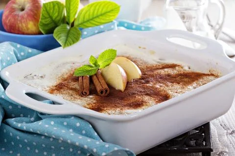 Appele wholewheat bread strata Stock Photos