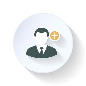 Append contact flat icon Illustrazione stock