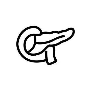 Appendicitis icon vector. Isolated contour symbol illustration Stock Illustration