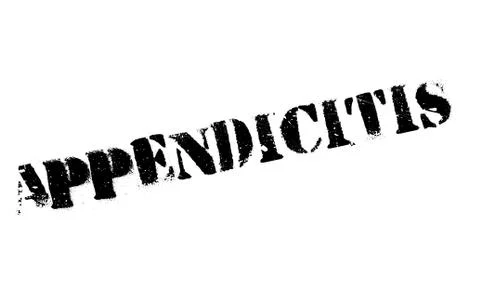 Appendicitis rubber stamp Stock Illustration