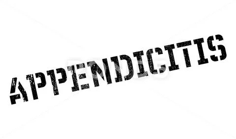 Appendicitis rubber stamp Stock Illustration