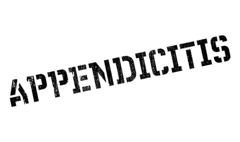Appendicitis rubber stamp 스톡 일러스트