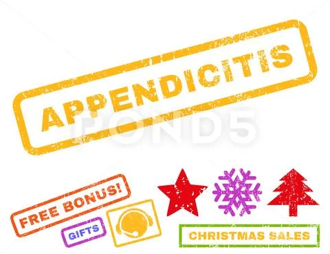 Appendicitis Text Rubber Seal Stamp Watermark with Bonus Stock Illustration