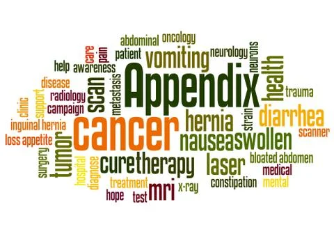 Appendix cancer word cloud concept 2 Stock Photos