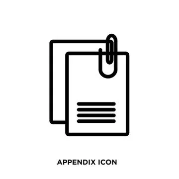 Appendix icon vector Stock Illustration