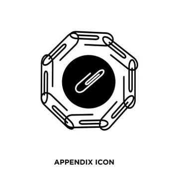 Appendix icon vector Stock Illustration