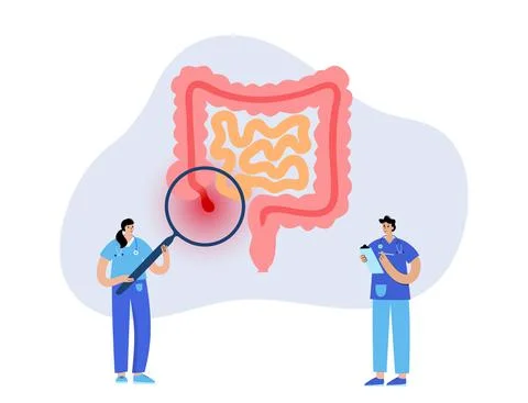 Appendix pain concept Stock Illustration