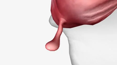 Appendix is a small, tube-like structure attached to the first part of the large Stock Footage 244668334