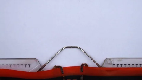 Appendix - word printed on an old typewriter in red letters, close up. Stock Footage 126509740