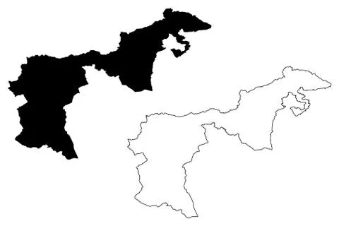 Appenzell Ausserrhoden map vector.... Stock Illustration