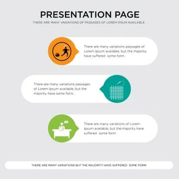 Appetite, weaving, panic presentation design template in orange, green, yello Illustrazione stock