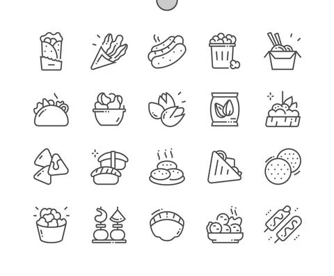 Appetizer and snacks. Menu for restaurant. Stock Illustration