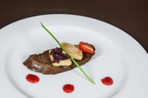 Appetizer with bread and cheese Stock Photos