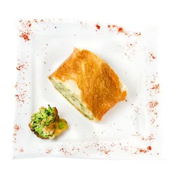 Appetizer of broccoli in the batter Stock Photos