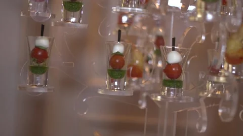 Appetizer in a glass Stock Footage 48169539