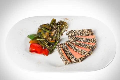 Appetizer of grilled vegetables Stock Photos